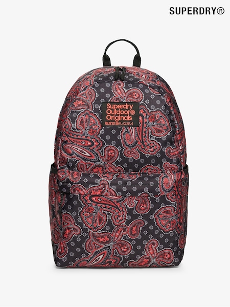 Vintage Paisley Svart - Superdry Printed Montana 100% Cotton Backpack (769617) | kr950