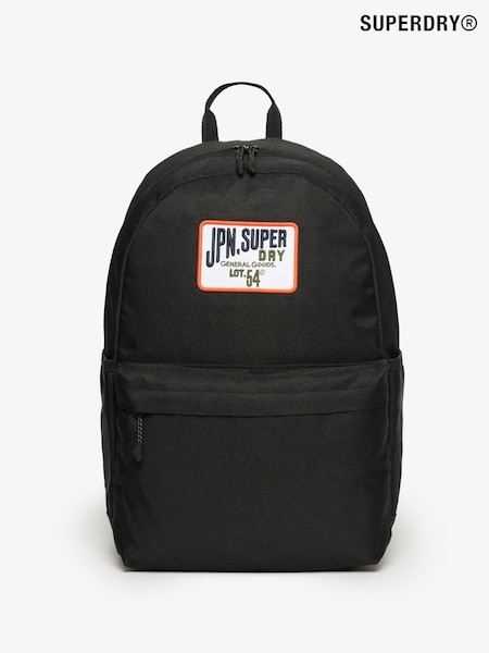 Superdry Vintage Black 100% Cotton Patched Montana Bag (769652) | €58