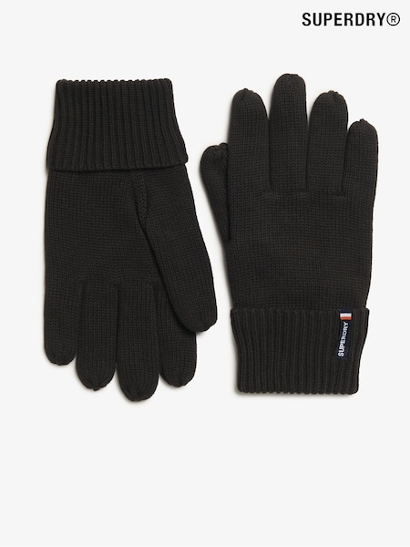 Superdry Black Essential Logo Knitted Gloves (770666) | €22.50