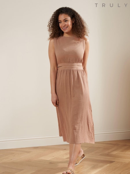 Truly Animal Cheesecloth 100% Cotton Midi Dress (771127) | €59
