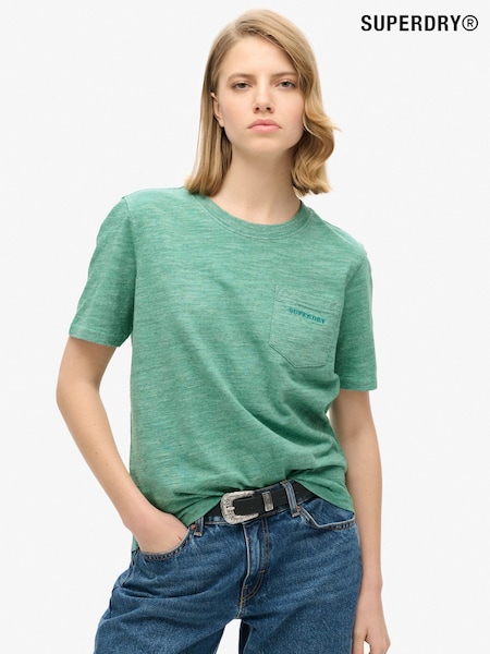 Superdry Marine Green 100% Cotton Essential Logo Overdyed T-Shirt (771246) | R$ 295