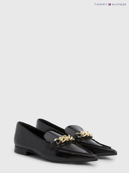 Tommy Hilfiger Chain Pointy Ballerina Black Shoes (771311) | €89