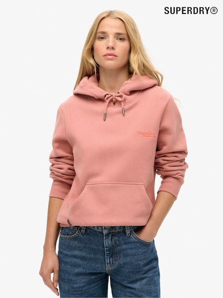 Trandafir de cenușă - Hanorac cu logo Superdry Essential (773515) | 287 LEI