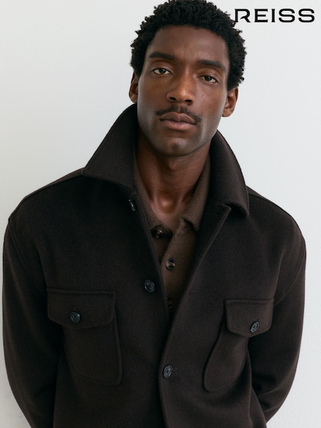 Marrón oscuro - Regular Reiss Liam Shirt