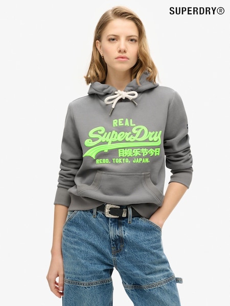 Superdry Mid Grey Neon vl Emb Graphic Hoodie (773738) | R$ 590