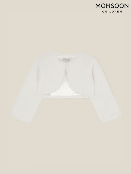 Cream - Monsoon Lara Faux Fur Jacket