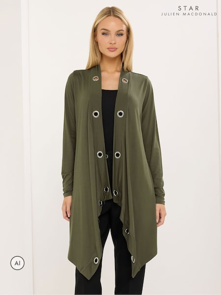 Green - Star By Julien Macdonald Eyelet Cardigan