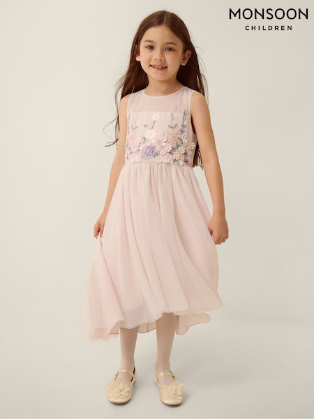 Pink - Monsoon Matilda Sleeveless Meadow Party Dress