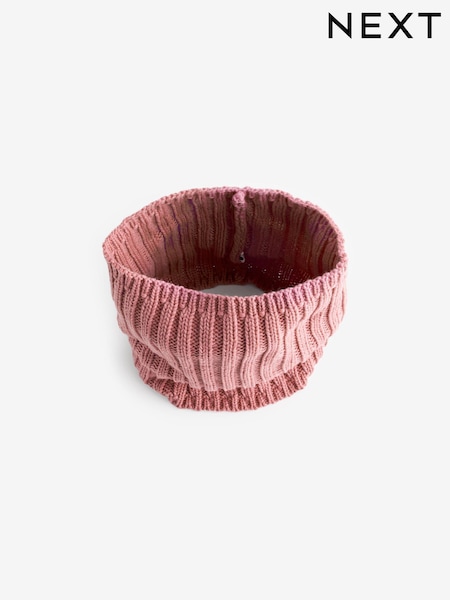 Pink Ribbed Knitted Snood (1-16yrs) (774413) | AED7 - AED13