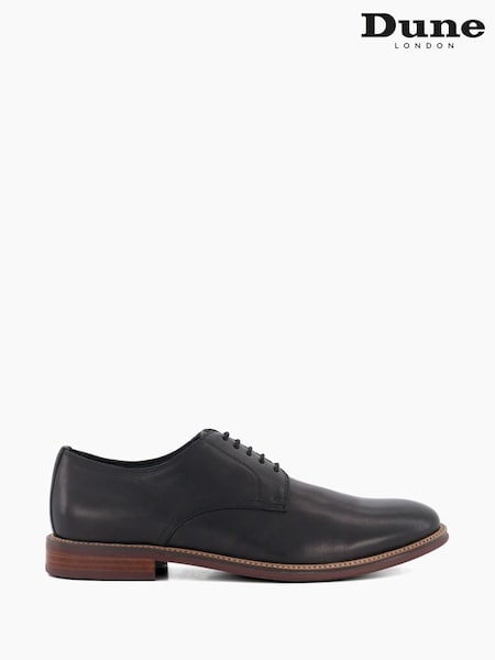 Dune London Black Standard Fit Stanleyy Soft Leather Gibson Shoes (774479) | €158