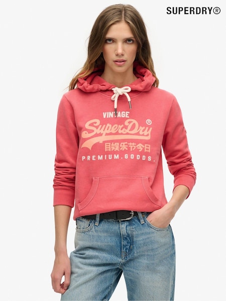 Superdry Soda Pop Red Marl 100% Cotton Puff Print vl Graphic Hoodie (774567) | €91