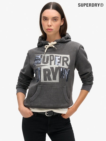 Liitutaulu - Superdry koristeltu punk-graafinen huppu (774787) | €95