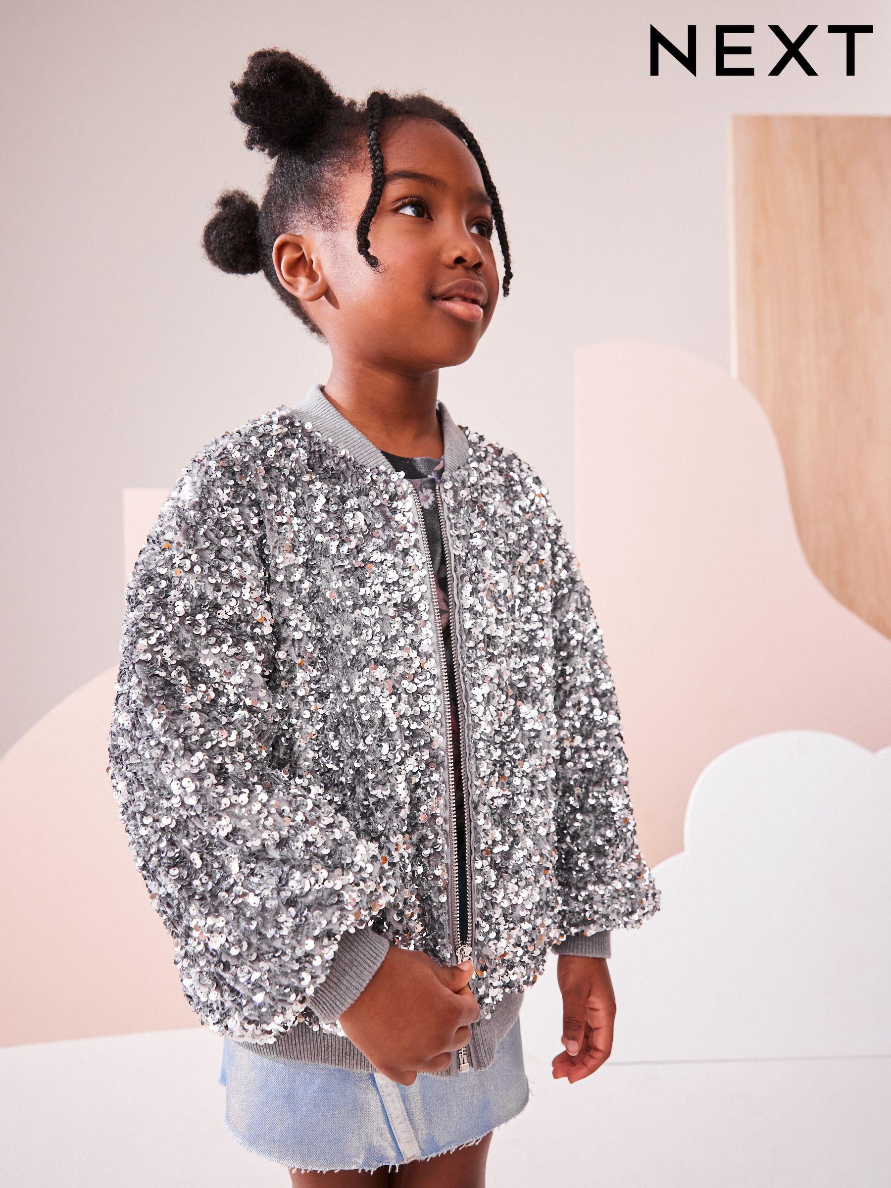 Girls sequin coat outlet
