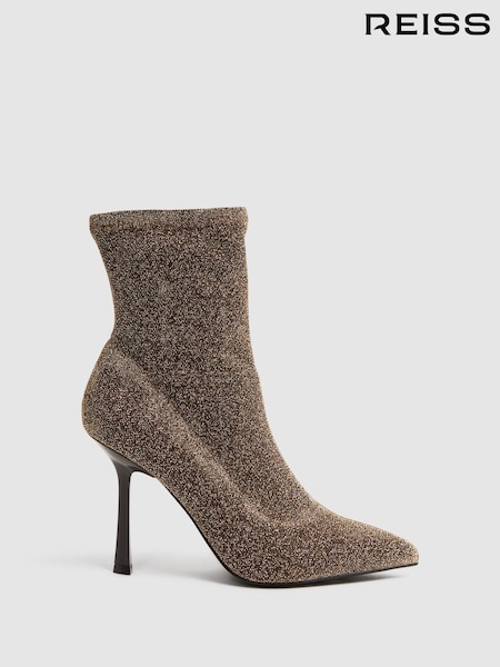 Pronssi - Reiss Jess Metallic Sock Boots (775783) | €312