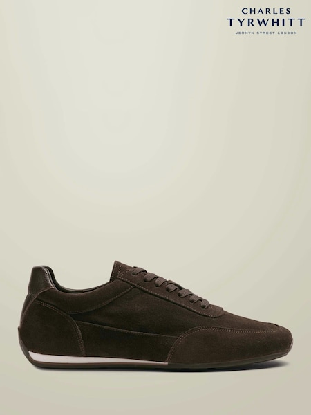 Brown - Regular Charles Tyrwhitt Leather Smart Trainers