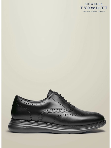 أسود - Regular Charles Tyrwhitt Leather Smart Trainers