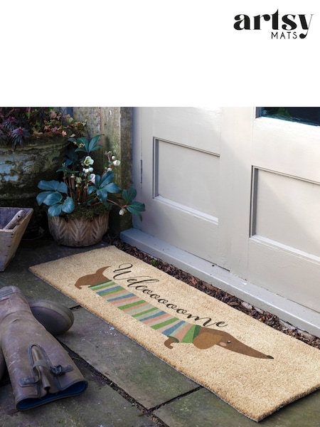 Artsy Mats Sasuage Dog Coir Patio Doormat