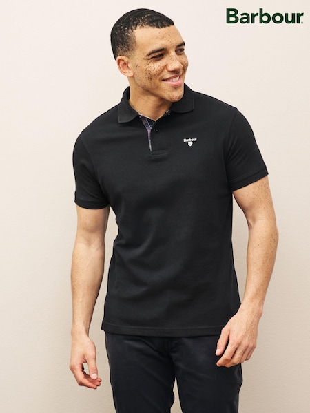 Barbour® Black 100% Cotton Classic Polo Shirt (776520) | €63