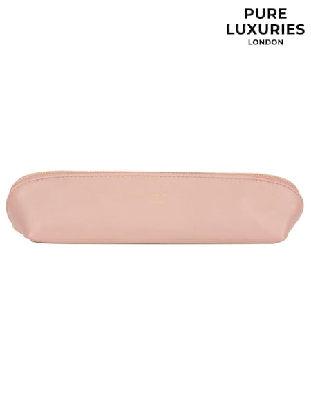 ורוד - תיק מעור למברשות איפור של Pure Luxuries London דגם Reeves (777336) | ‏126‏₪