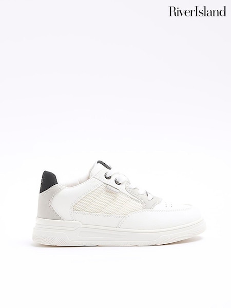 River Island White Boys Mesh Trainers (777387) | €26
