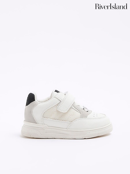 River Island Off White Boys Mesh Trainers (777475) | €26