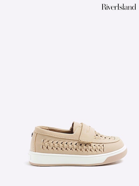 River Island Brown Boys Hybrid Weave Loafers (777573) | €14