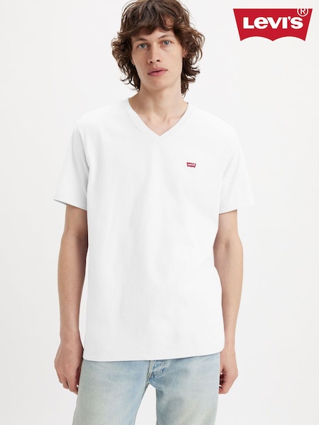 Levi's® White 100% Cotton Original Housemark V-Neck T-Shirt (777759) | €33