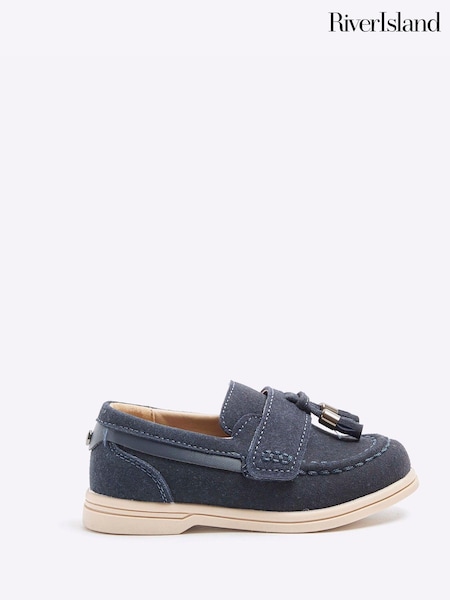 River Island Blue Boys Immy Suedette Tassel Loafers (777961) | €17.50