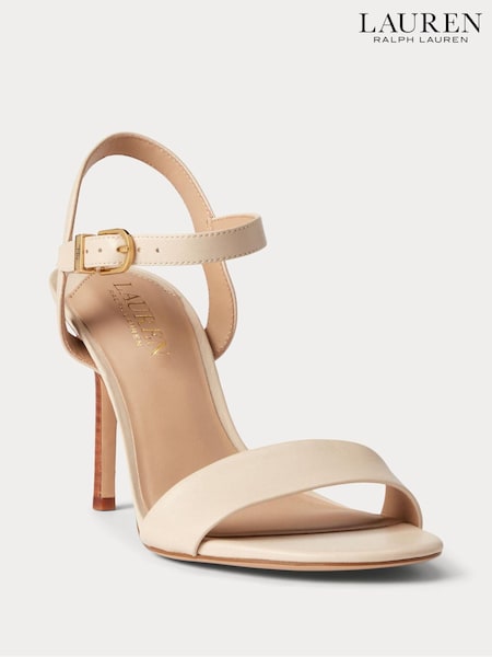 Bej - Lauren Ralph Lauren Gwen Curea din piele Nappa tocuri (778353) | 539 LEI