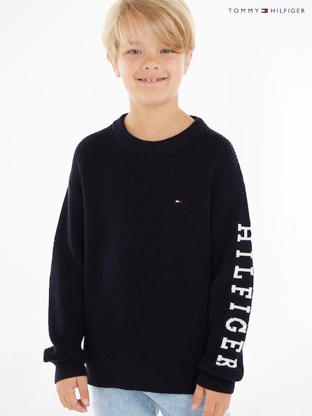 Tommy Hilfiger Boys Blue Monotype Jumper (778479) | €24 - €28