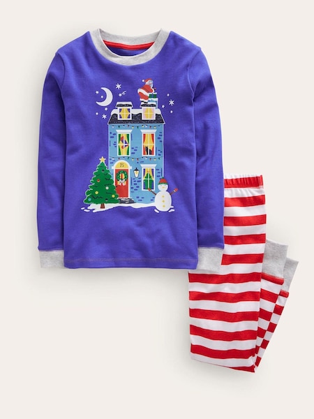 Boden Blue Logo Glow-In-The-Dark Christmas Pyjamas (779237) | €13 - €15.50