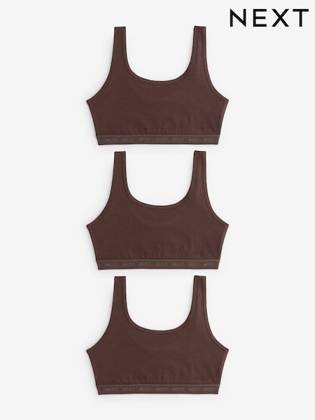 Truffle Brown Crop Tops 3 Pack (5-16yrs) (779369) | € 7 - € 11