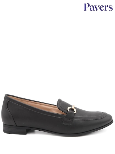 Black - Pavers Snaffle Detail Shock Absorbing Moccasins