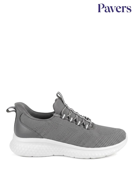Grey - Pavers Easy Step In Lightweight Memory Foam Trainers