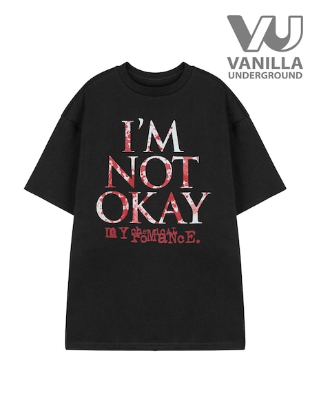 Black - Regular Vanilla Underground My Chemical Romance I'm Not Okay Short Sleeved T-shirt
