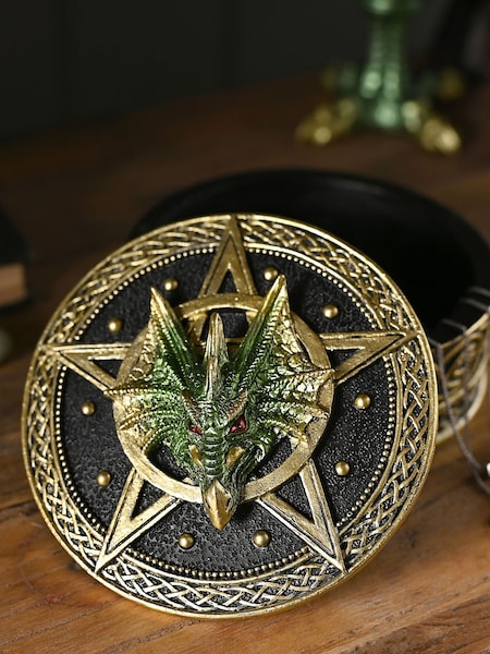Widdop Round Dragon Trinket Box