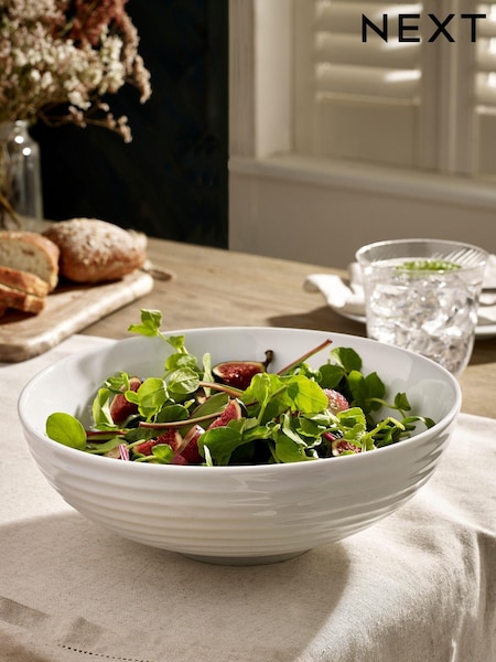 White Malvern Embossed Serve Bowl (782452) | $26