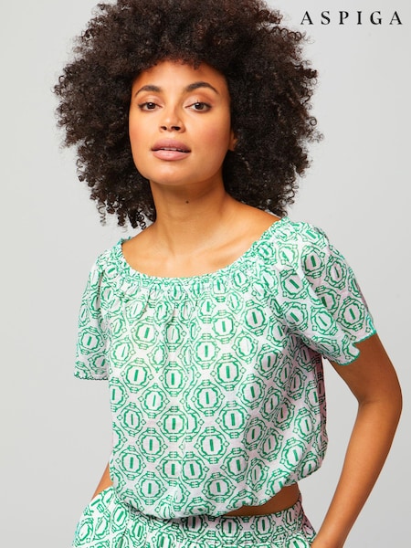 Aspiga Green Ilana Cotton Crop Top (782515) | €24