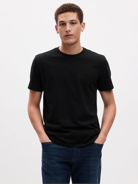 Gap Black Crew Neck Classic 100% Cotton Short Sleeve T-Shirt (782807) | €17