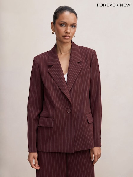 Red - Forever New Paloma Petite Single Breasted Blazer