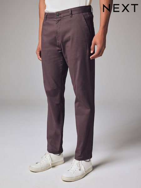 Plum Light Slim Fit Stretch Chinos Trousers (783533) | R$ 230