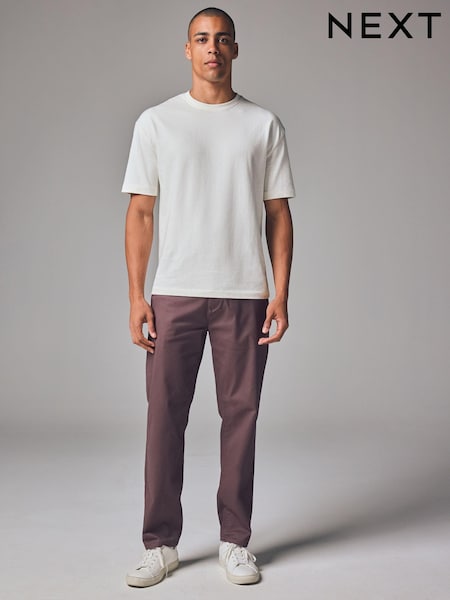Plum Light Straight Fit Stretch Chinos Trousers (783621) | €32