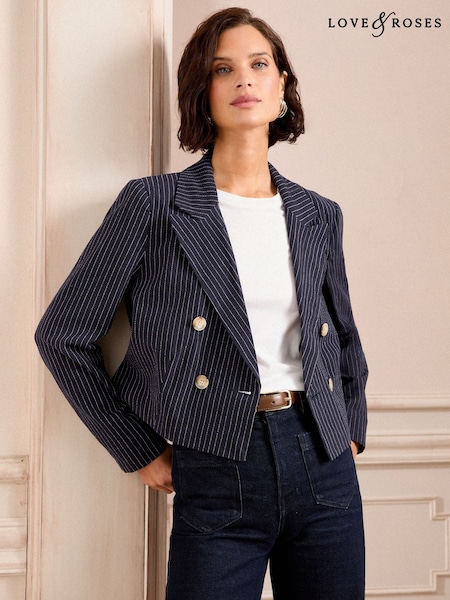 Love & Roses Tailored Cropped Blazer Jacket (783892) | 219 LEI