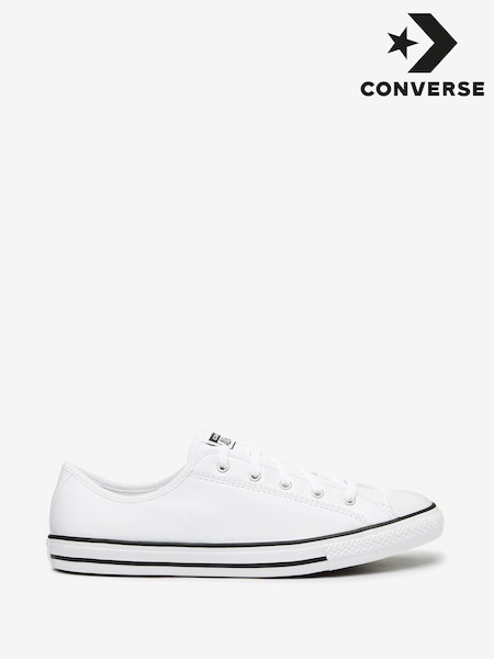 Converse White Dainty Leather Trainers (784271) | €93