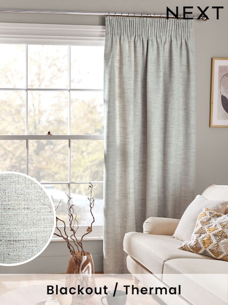 Natural Textured Fleck Pencil Pleat Curtains (784316) | kr1 044 - kr2 026
