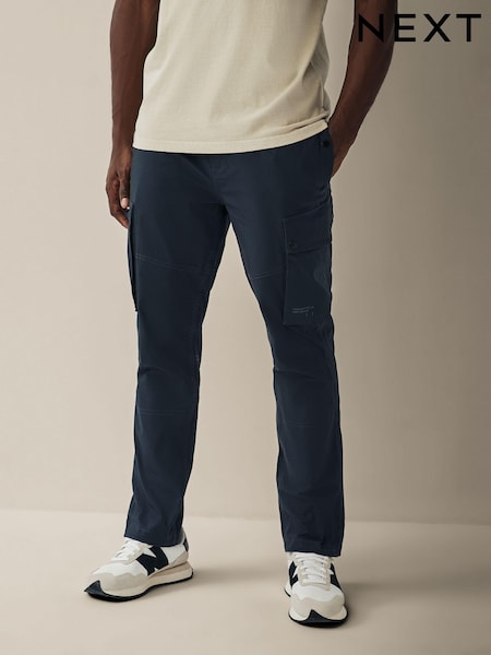 Navy Blue Slim Lightweight Stretch Cargo Utility Trousers (784317) | 89 QAR