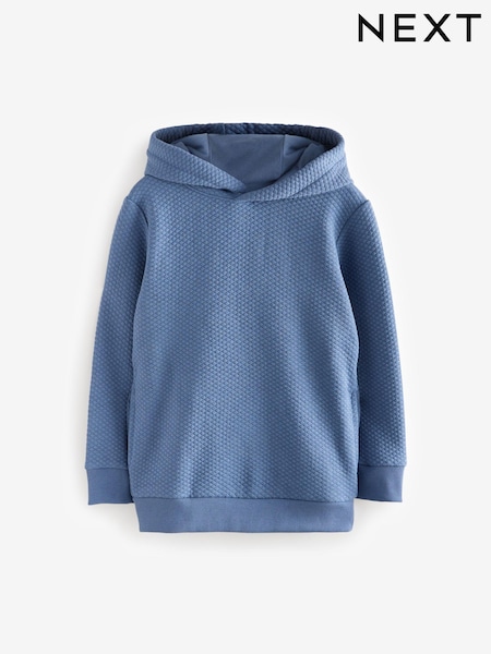 Blue Textured Fabric Hoodie (3-16yrs) (784619) | 72 QAR - 90 QAR