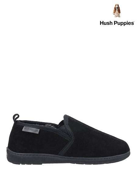 Black - Regular Hush Puppies Arnold Slippers