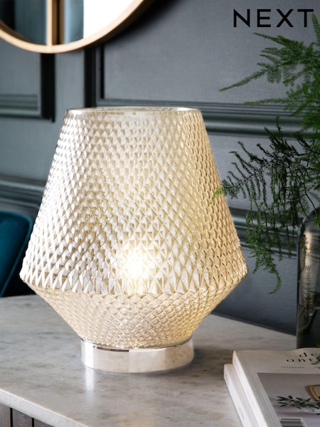 Champagne Gold Battery Operated Large Tapered Ambient Lamp (785302) | €63