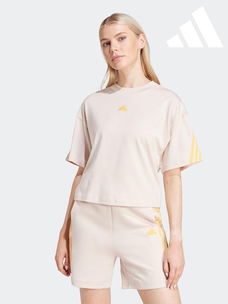 adidas Pink 100% Cotton Sportswear Future Icons 3-Stripes T-Shirt (785365) | €18